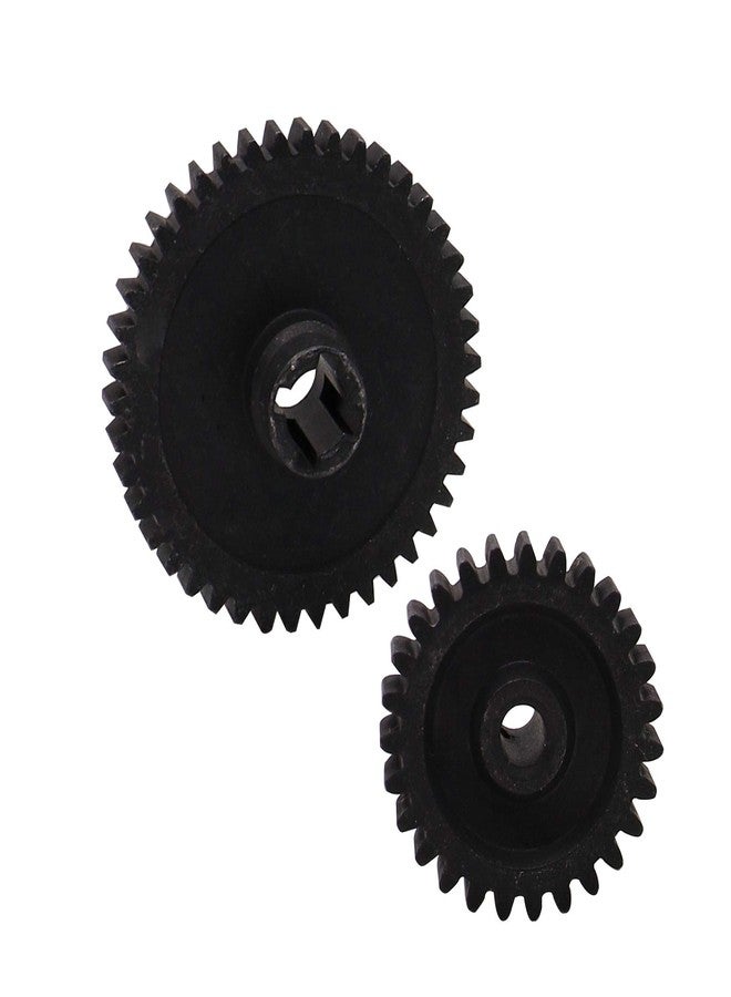 Treehobby Metal 42T Diff Main Gear Reduction Gear & 27T Motor Gear Pinion for WLtoys A959-B A969-B A979-B K929-B 1/18 RC Car Upgrade Parts (Black) - Image 2